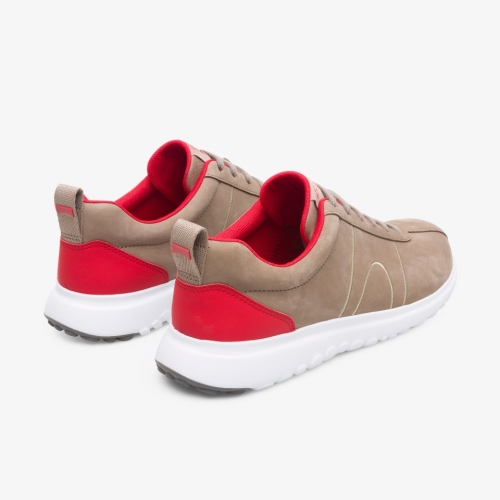 Camper Canica Sneakers Red / Beige - Mens Singapore DFOYAD-545